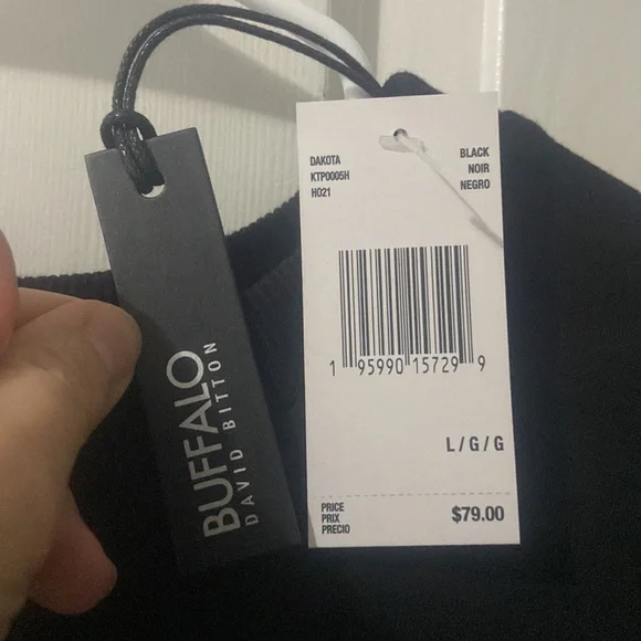 Black Buffalo puff sleeve knit top, in size large. - Picture 5 of 5